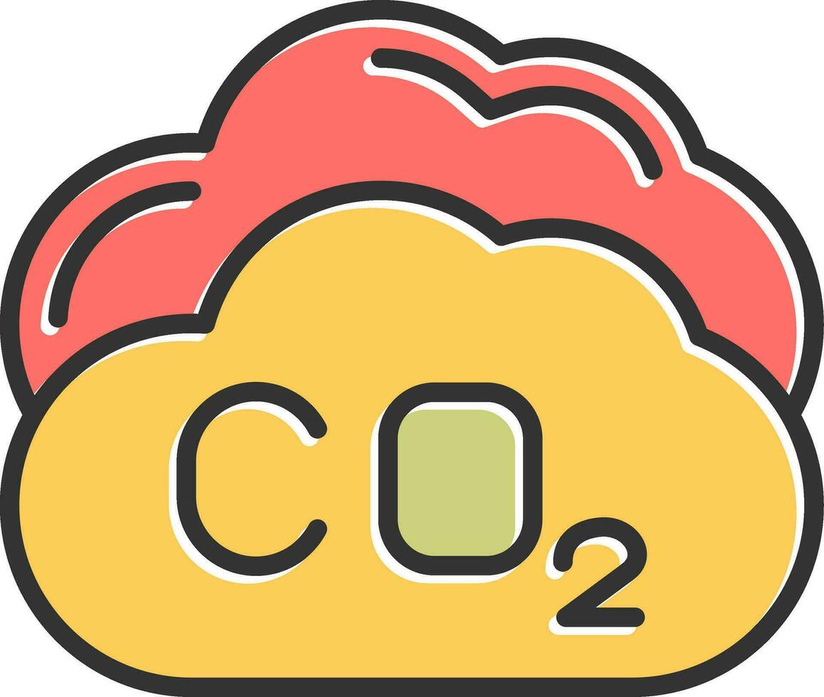 icône de vecteur de dioxyde de carbone