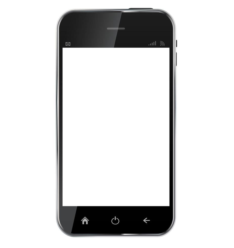 téléphone mobile réaliste de conception abstraite avec l'isolat d'écran vide vecteur