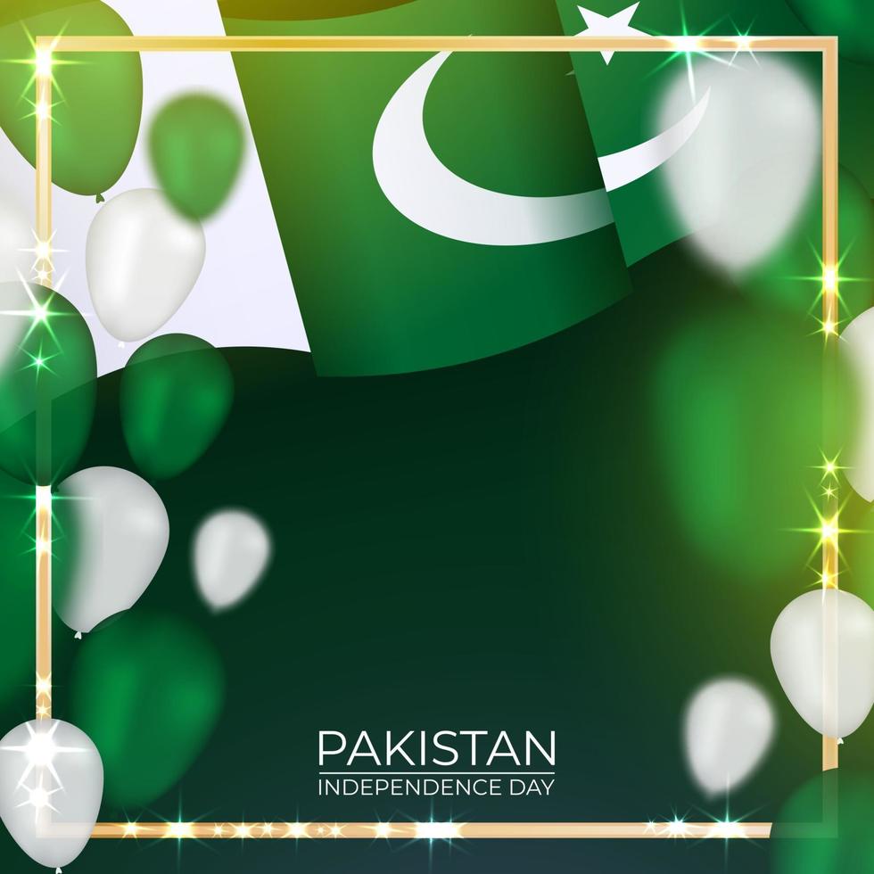 fond de célébration de la fête de l'indépendance du pakistan vecteur