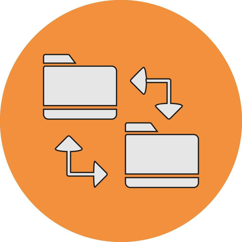 icône de vecteur de partage de fichiers