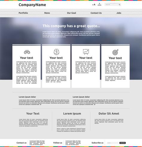 Modèle de site Web moderne pour les entreprises, illustration vectorielle vecteur