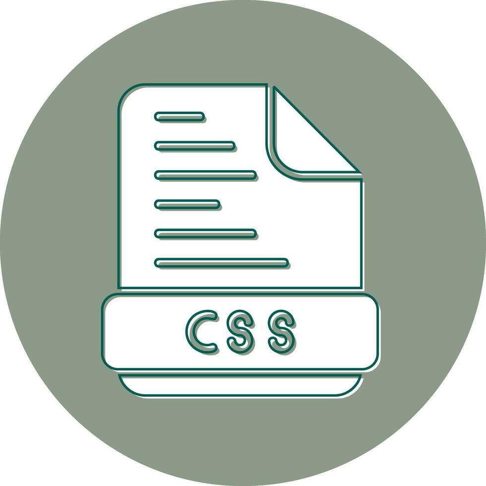 icône de vecteur de fichier css