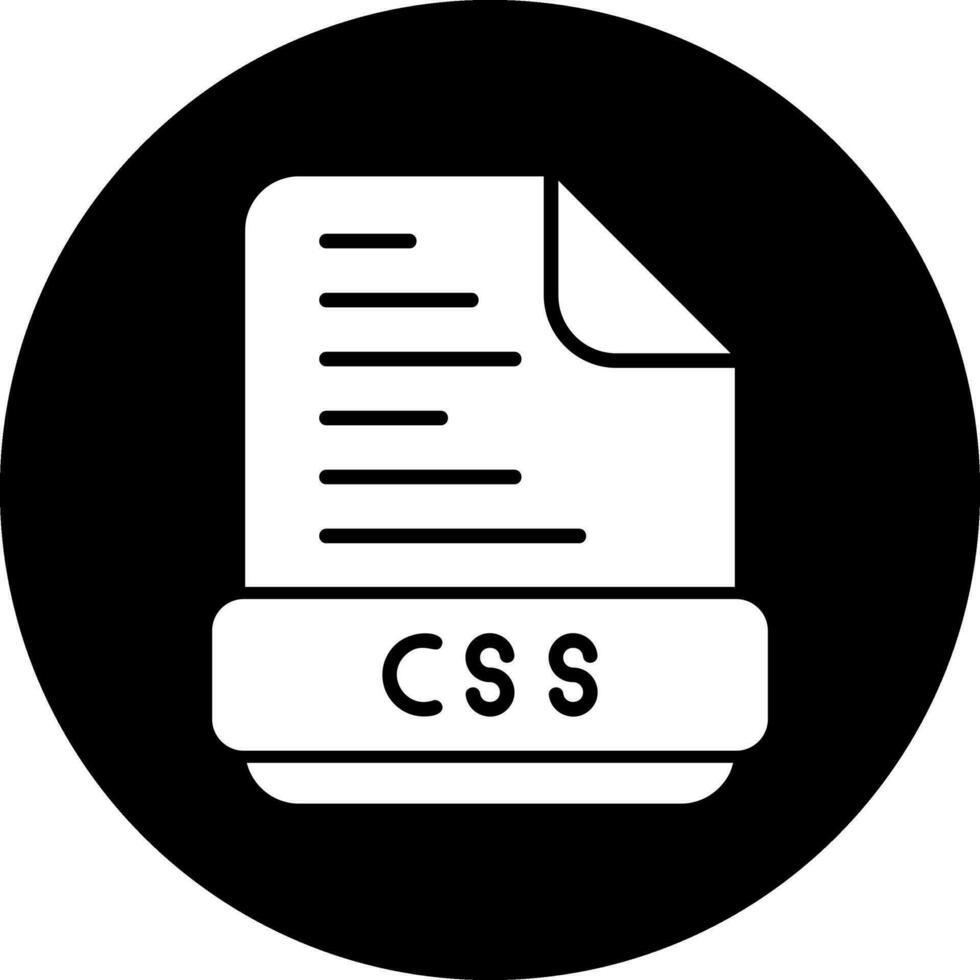 icône de vecteur de fichier css