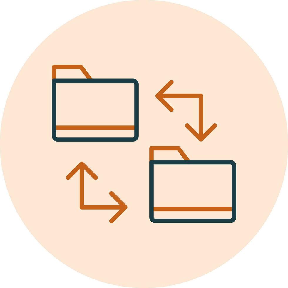 icône de vecteur de partage de fichiers