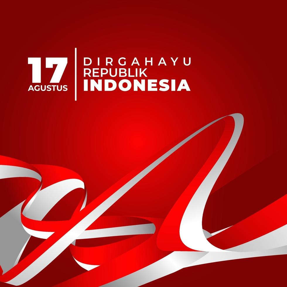 17 août. modèle de conception de la fête de l'indépendance de l'indonésie vecteur