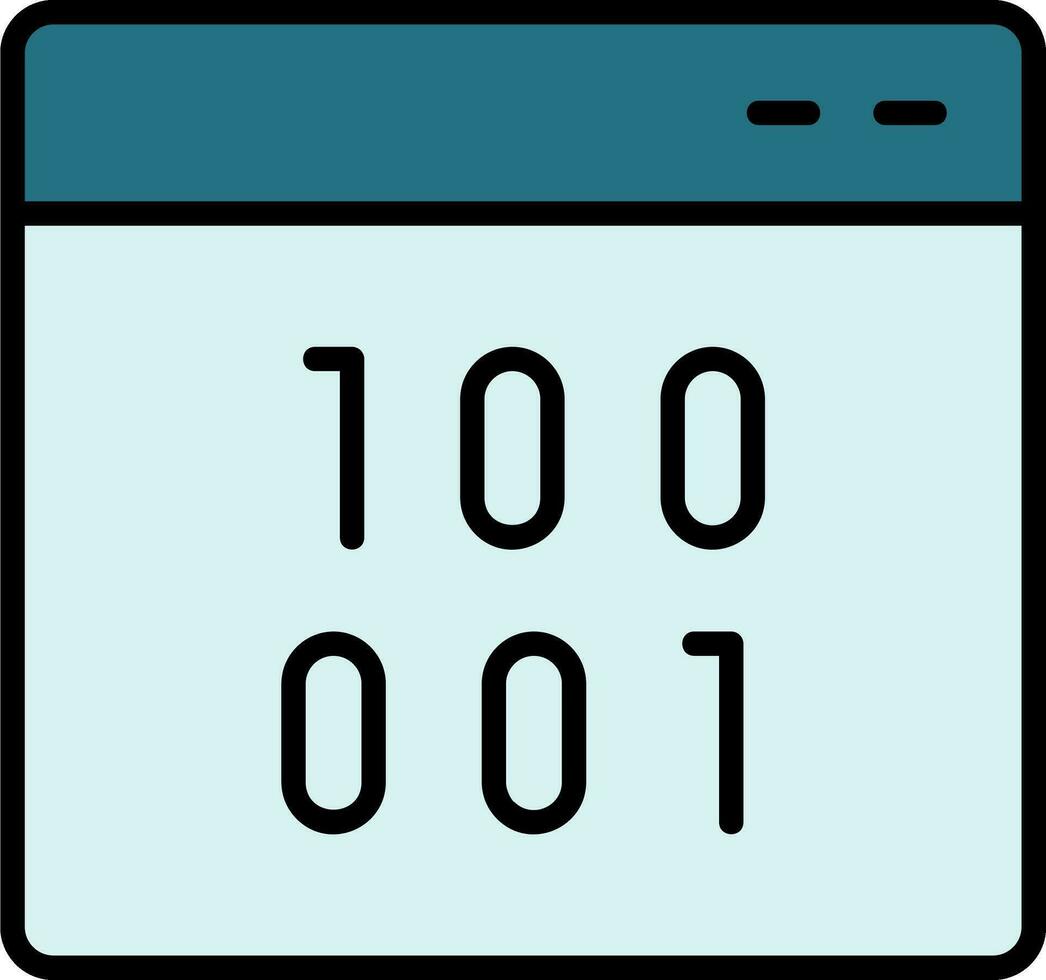 binaire vecteur icône