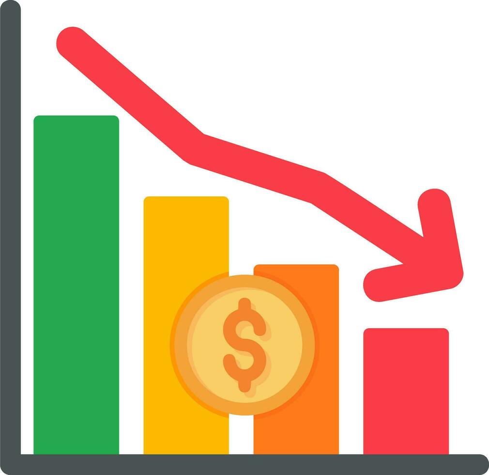 économique crise vecteur icône