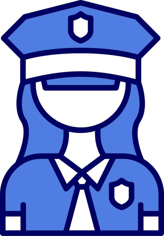 femme policier vecteur icône