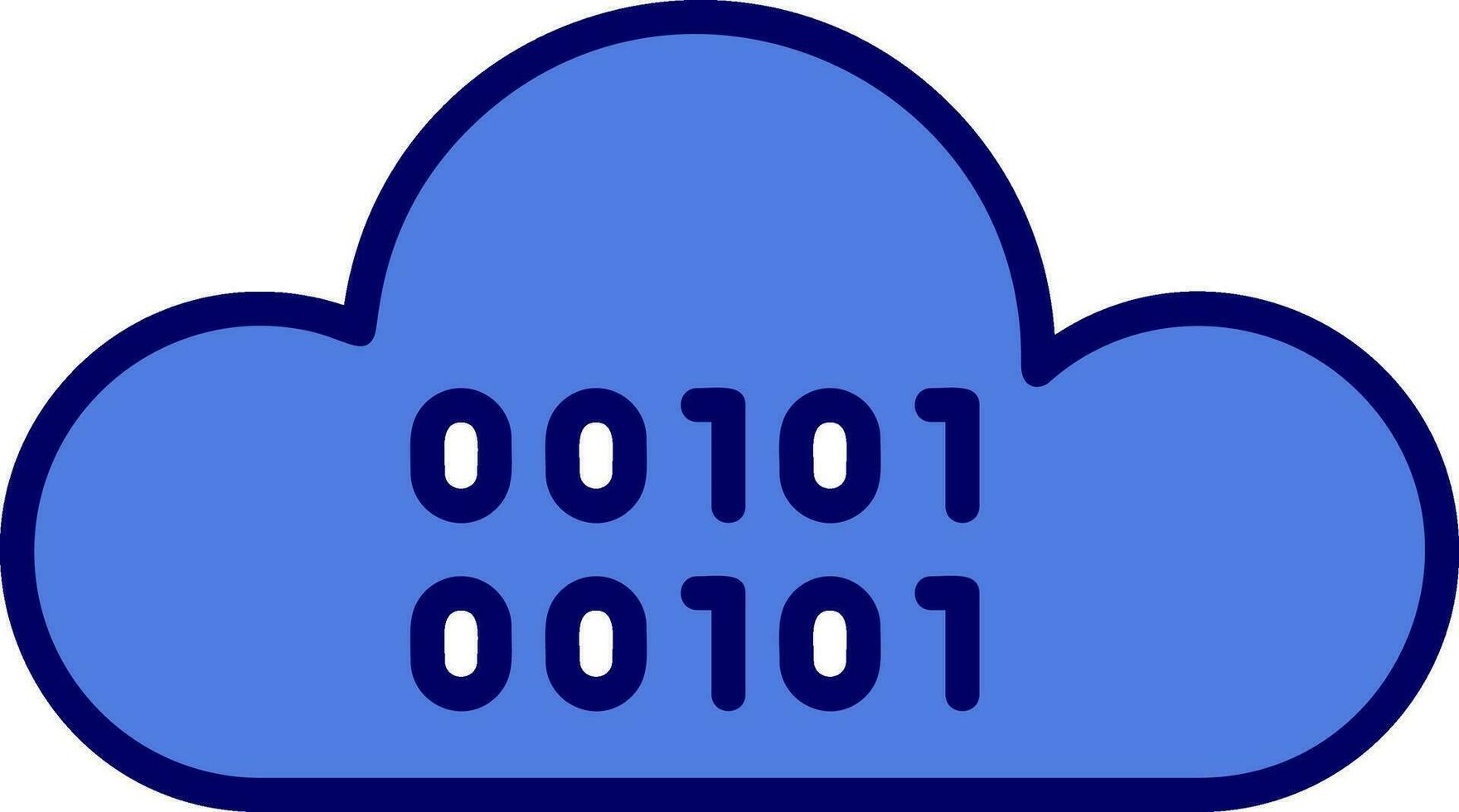 icône de vecteur de codage en nuage