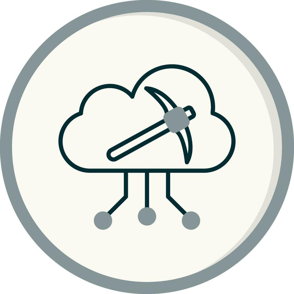 nuage exploitation minière vecteur icône