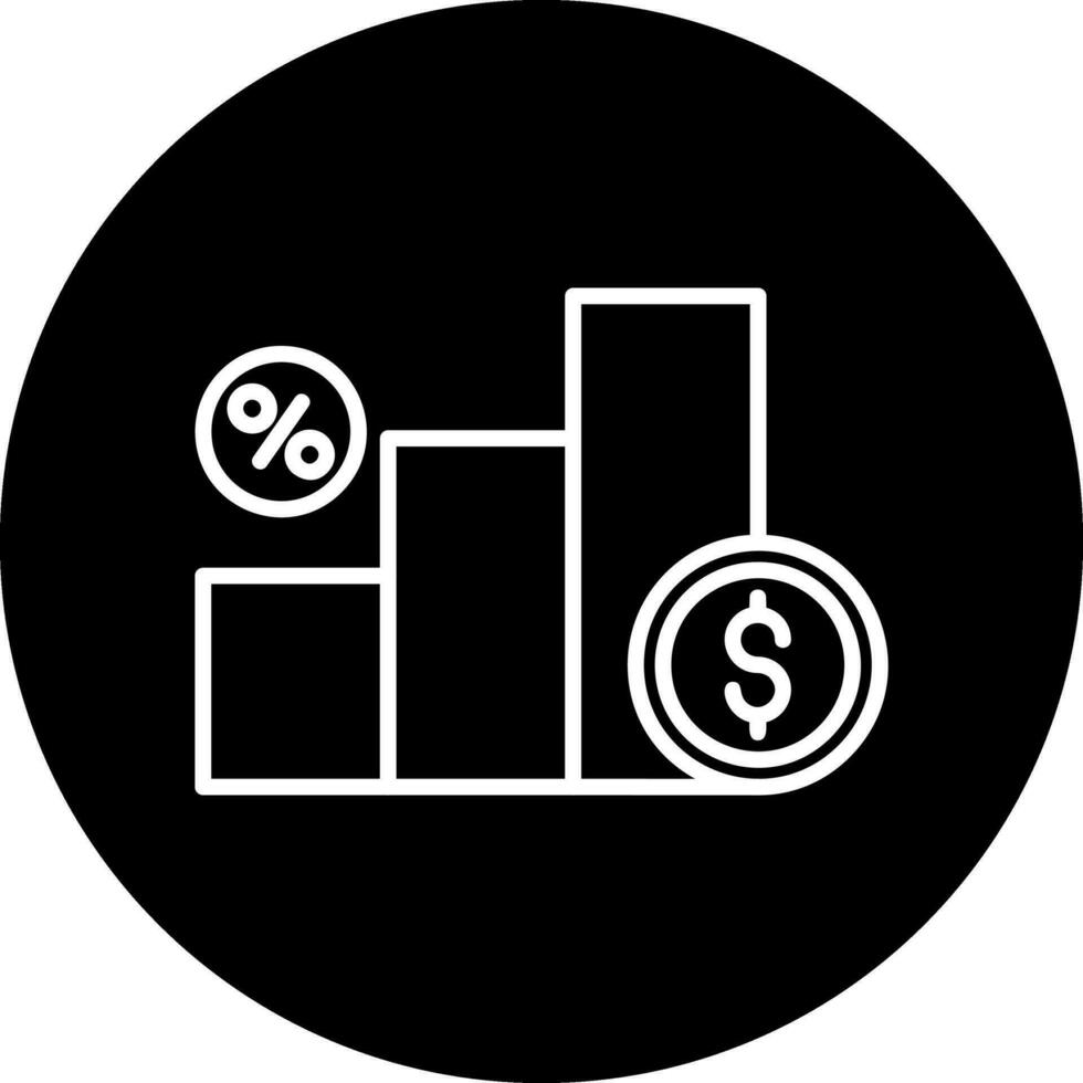 l'intérêt taux vecteur icône