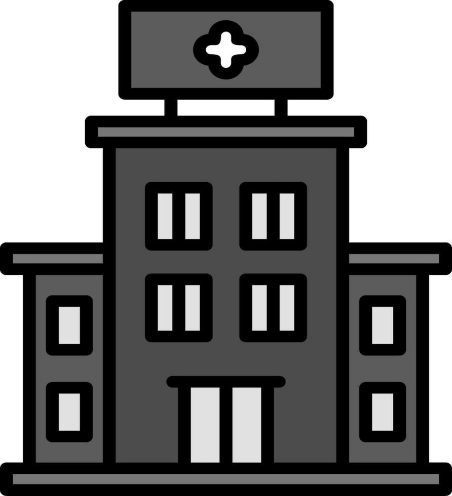 icône de vecteur de bâtiment d'hôpital