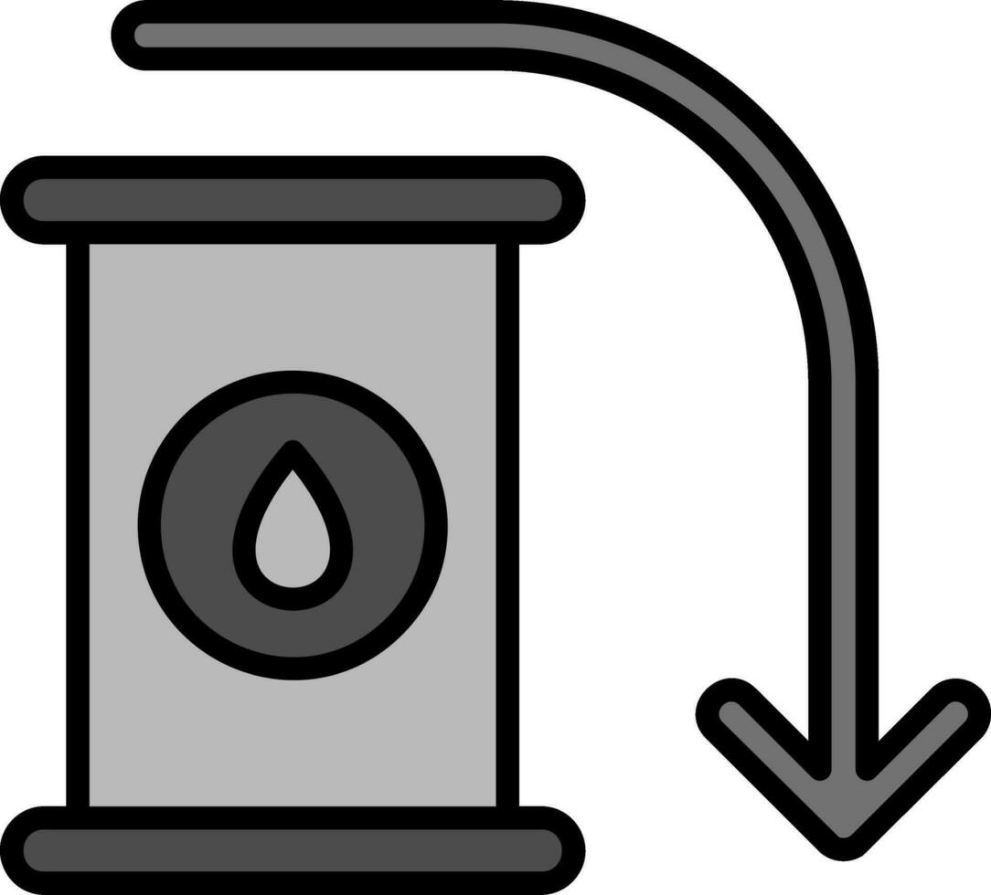 pétrole vers le bas vecteur icône
