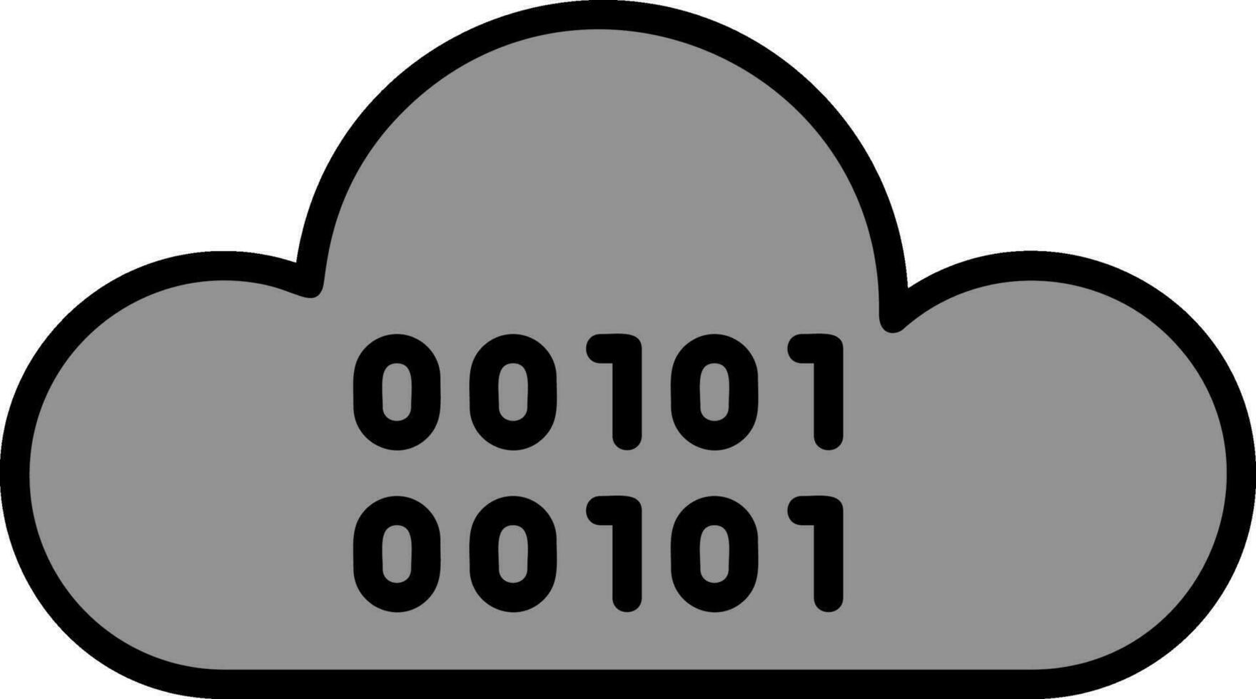 icône de vecteur de codage en nuage