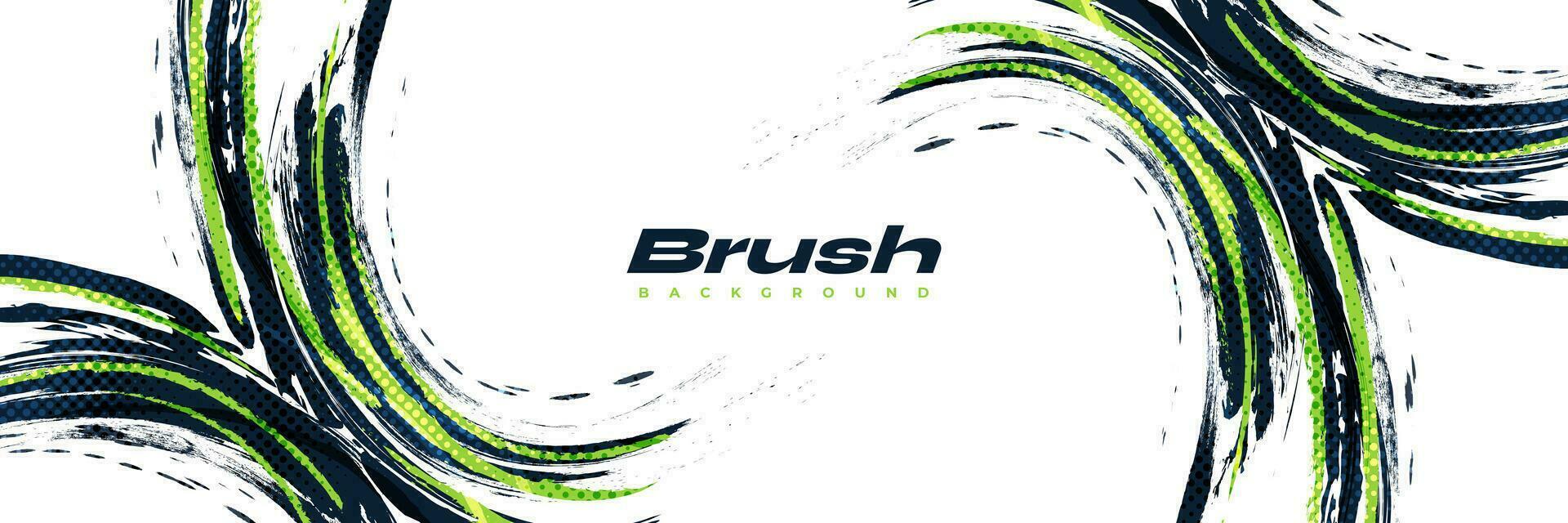 abstrait bleu et vert brosse Contexte avec sportif style et demi-teinte effet. brosse accident vasculaire cérébral illustration pour bannière, affiche, ou des sports Contexte vecteur