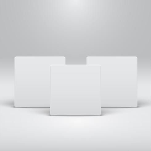 Modèle blanc pour des sites Web ou des produits, illustration vectorielle réaliste vecteur
