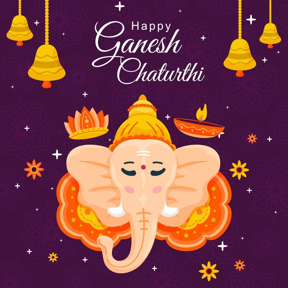 joyeux festival de ganesh chaturthi vecteur