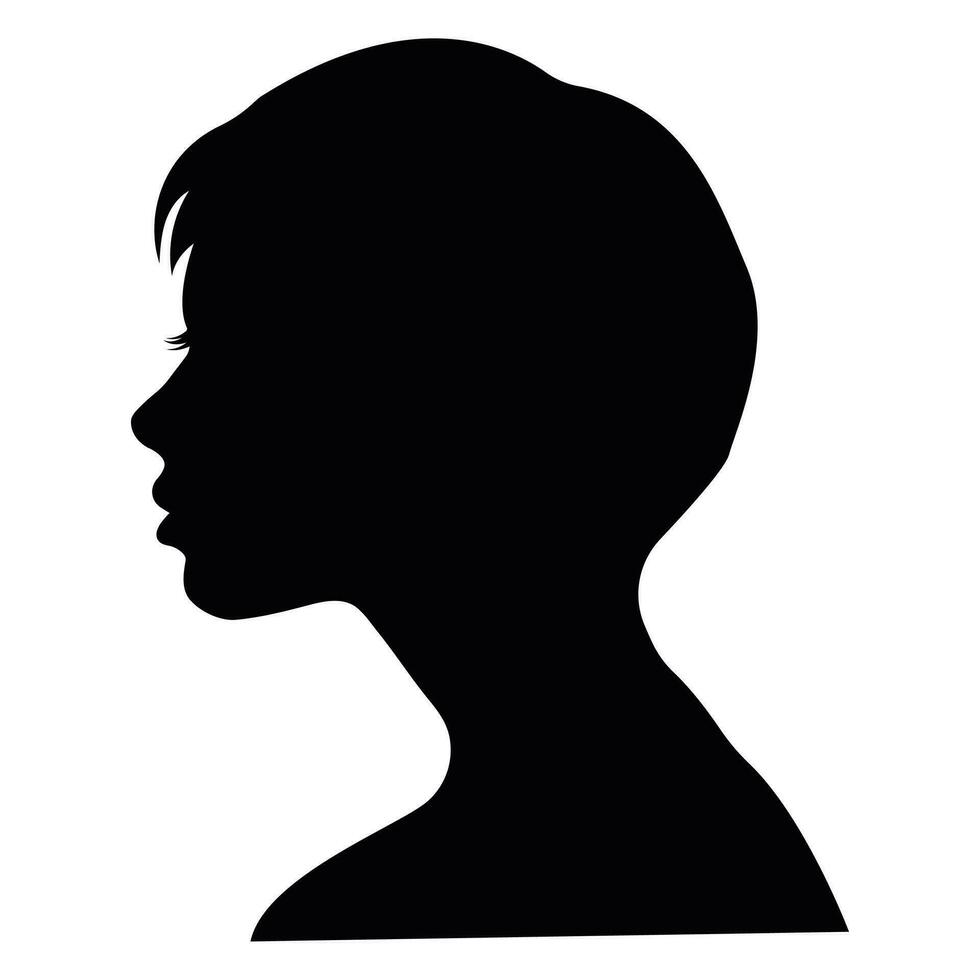 silhouette de beau profil de femme visage concept beauté et mode vecteur