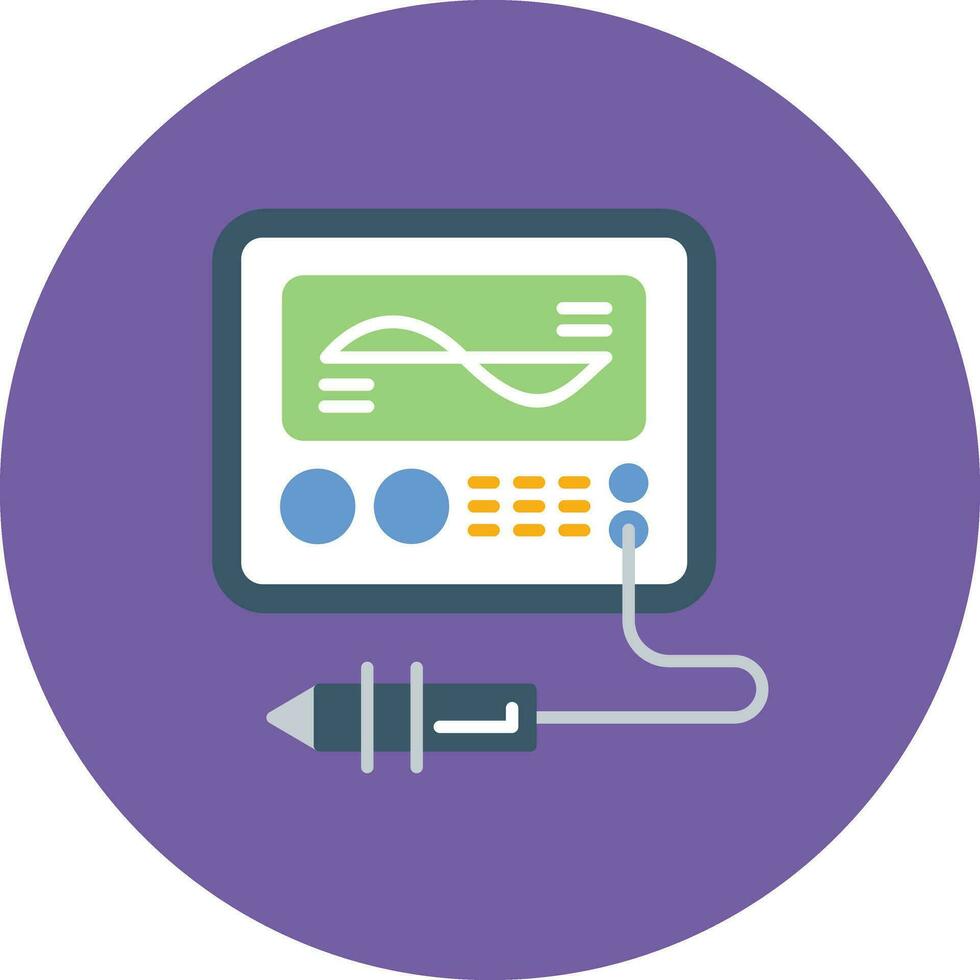 icône de vecteur d'oscilloscope