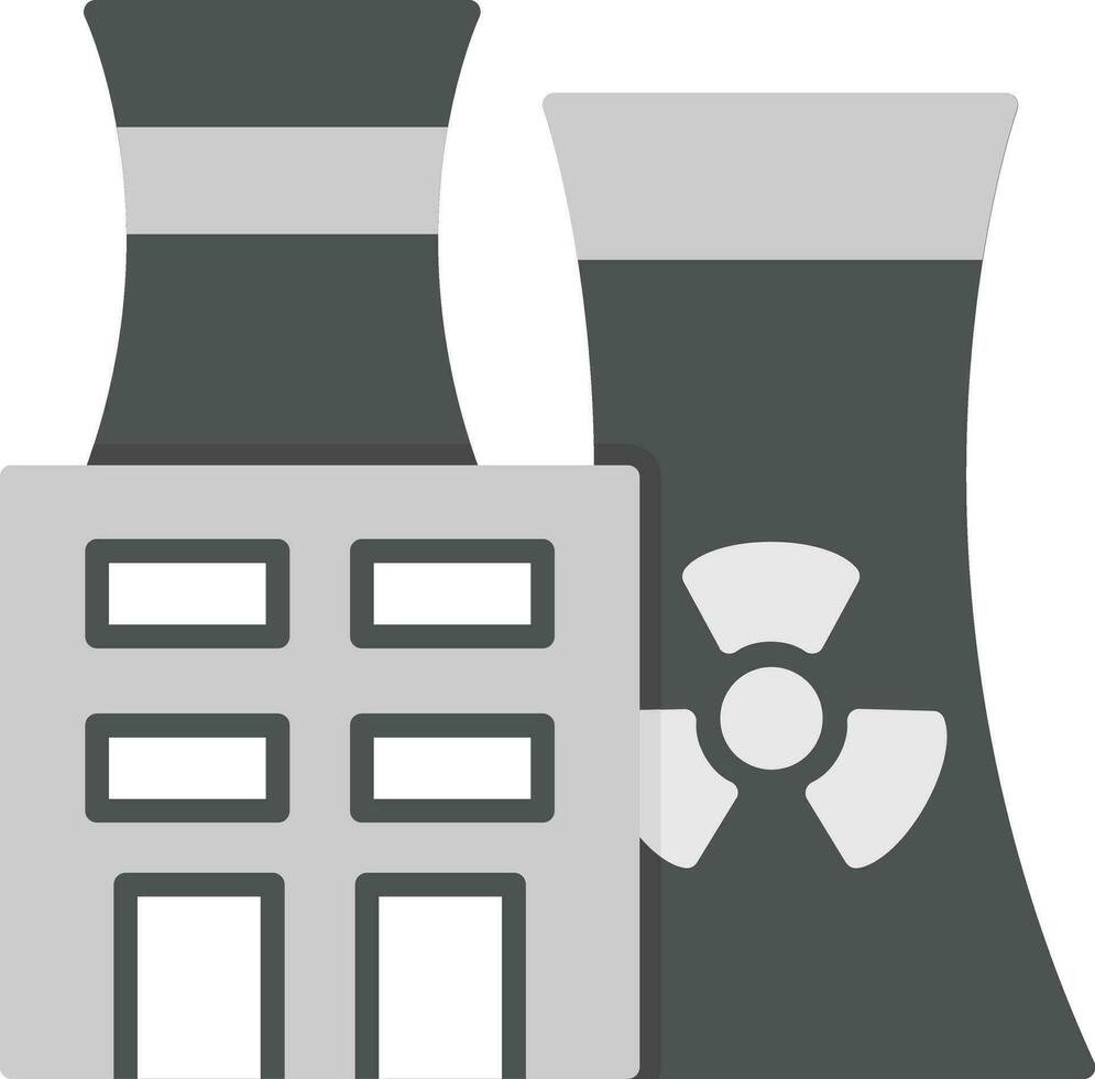 icône de vecteur de centrale nucléaire