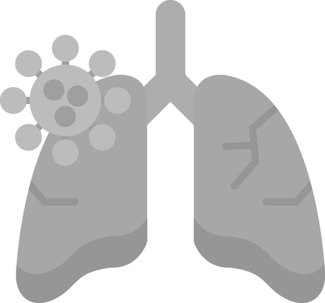 icône de vecteur d'infection des poumons