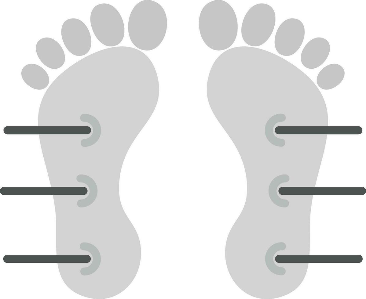 icône de vecteur d'acupuncture du pied