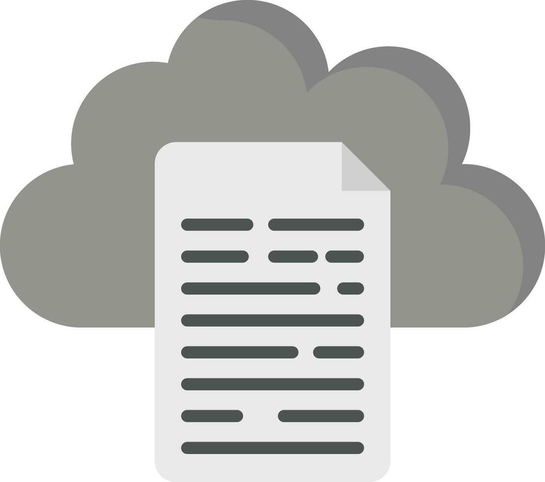 nuage document vecteur icône