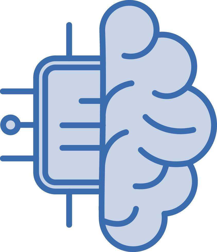 cerveau puce vecteur icône