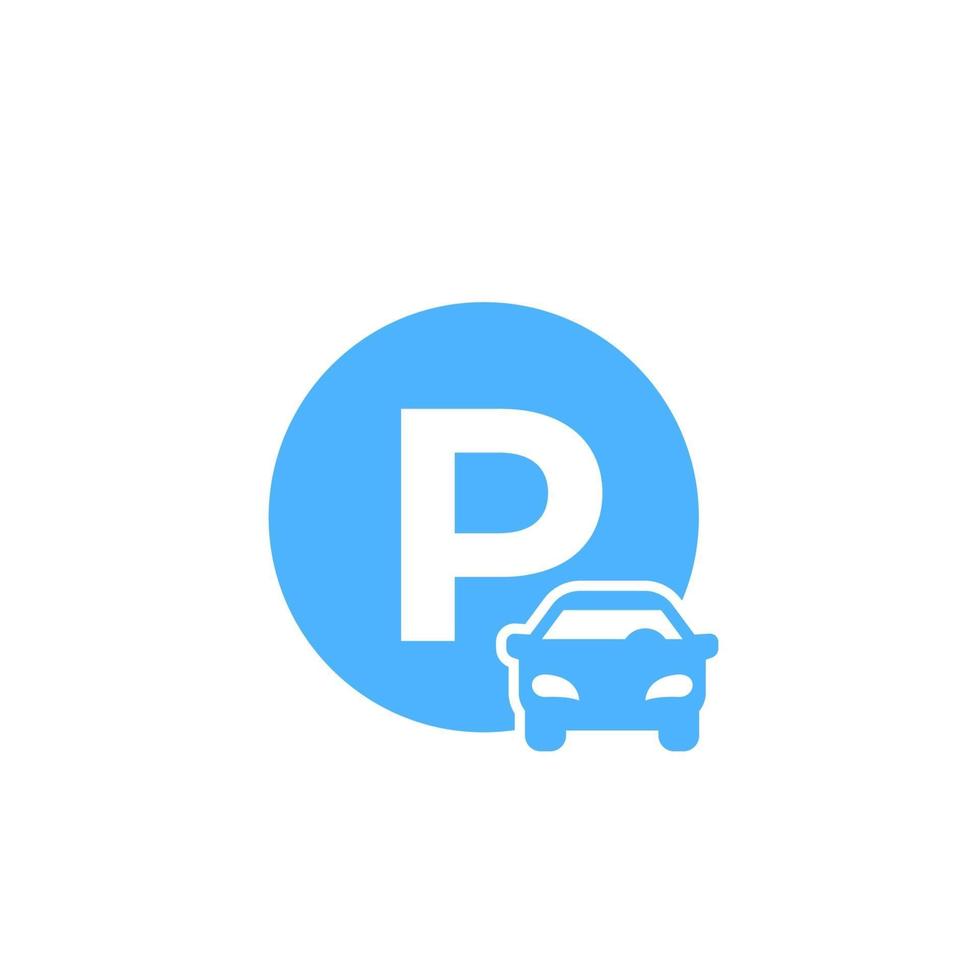 icône de vecteur de stationnement de voiture