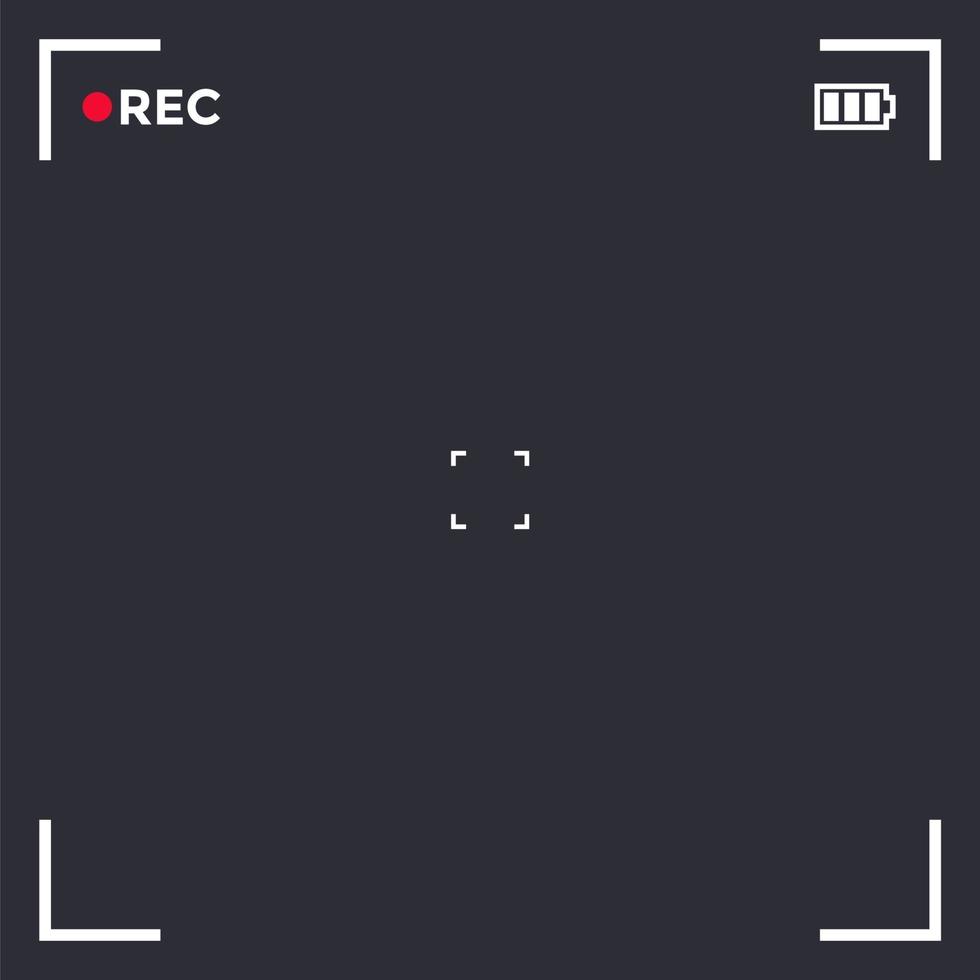 interface vectorielle de l'écran de la caméra vecteur