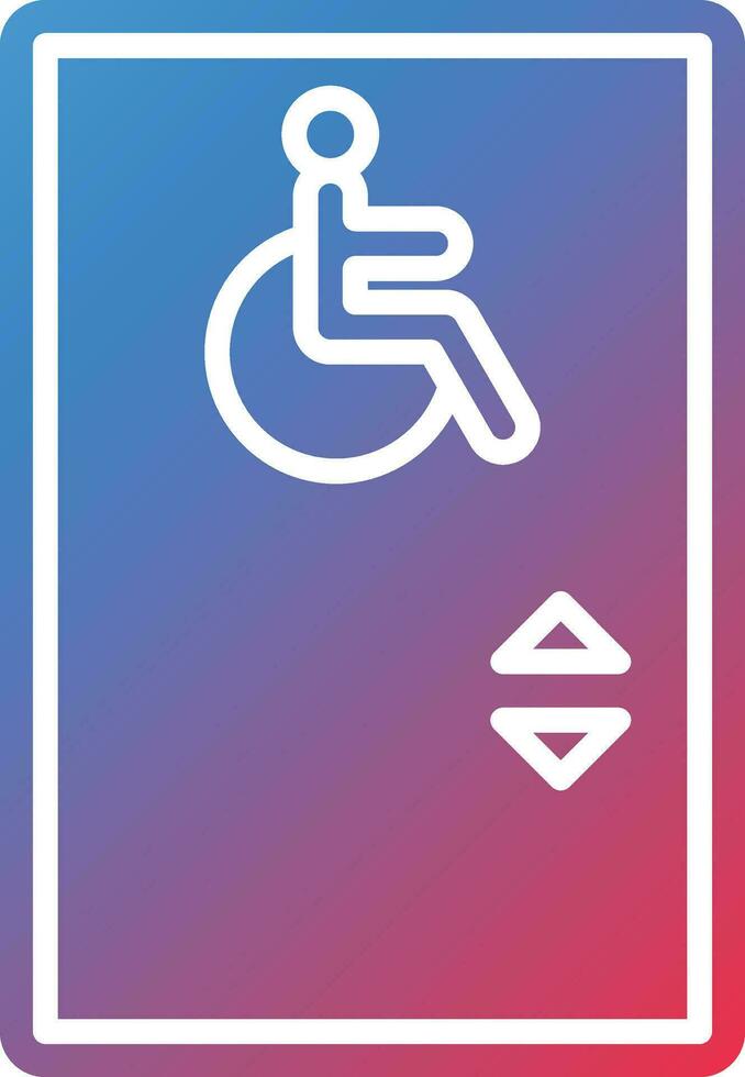 fauteuil roulant ascenseur vecteur icône