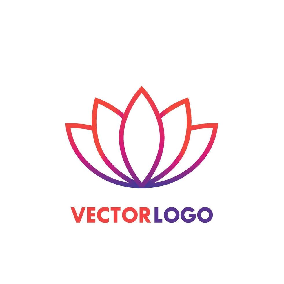 logo vectoriel lotus sur blanc