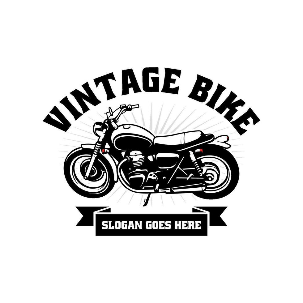 Douane classique moto illustration logo vecteur