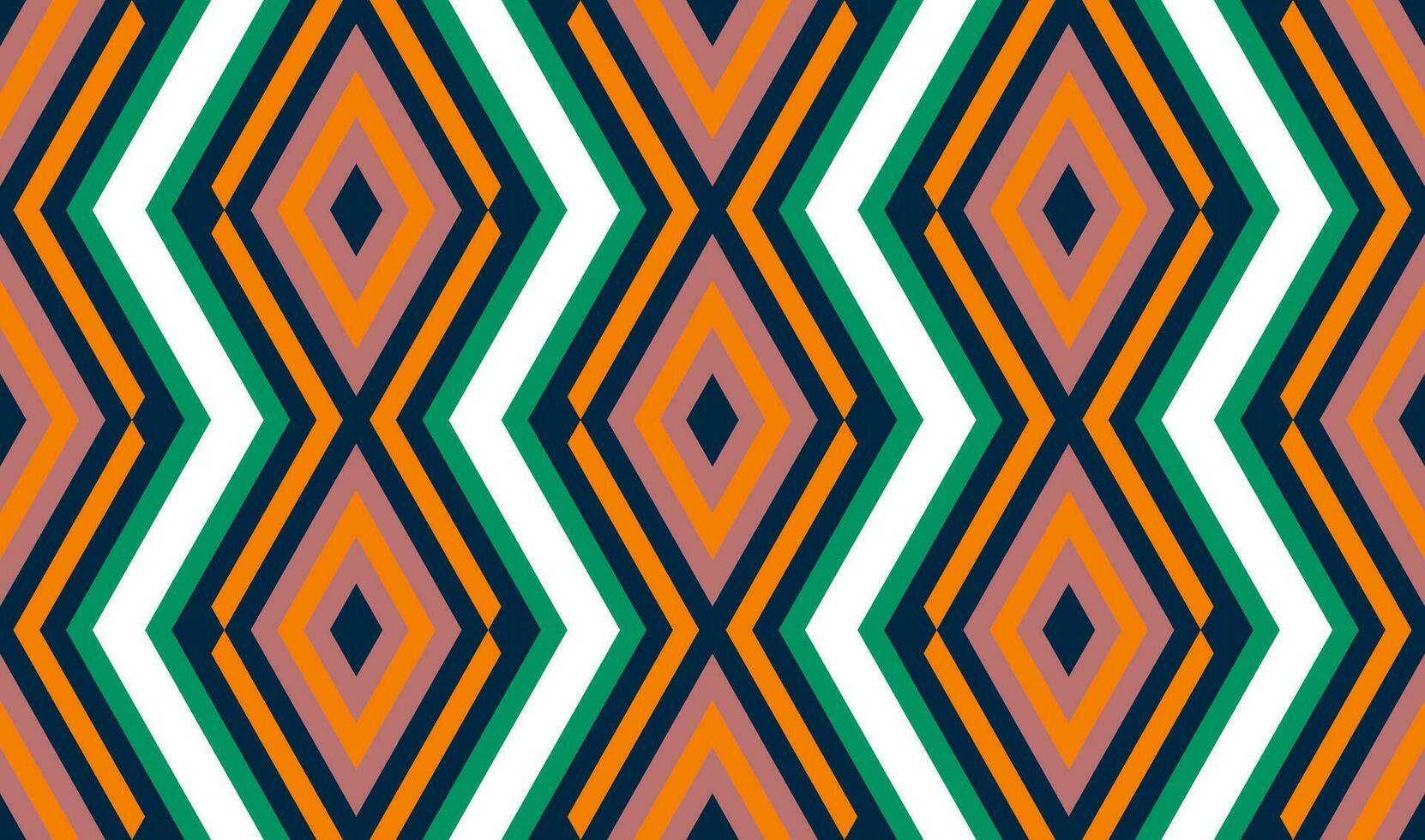 ethnique sans couture modèle avec losanges, Triangles, géométrique formes. tribal géométrique Contexte. vecteur