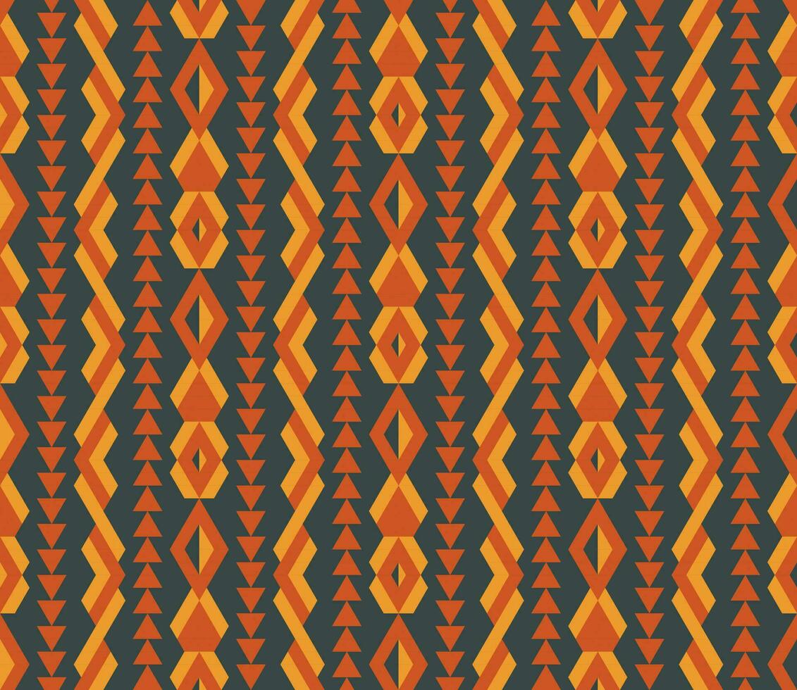 ethnique sans couture modèle avec losanges, Triangles, géométrique formes. tribal géométrique Contexte. vecteur