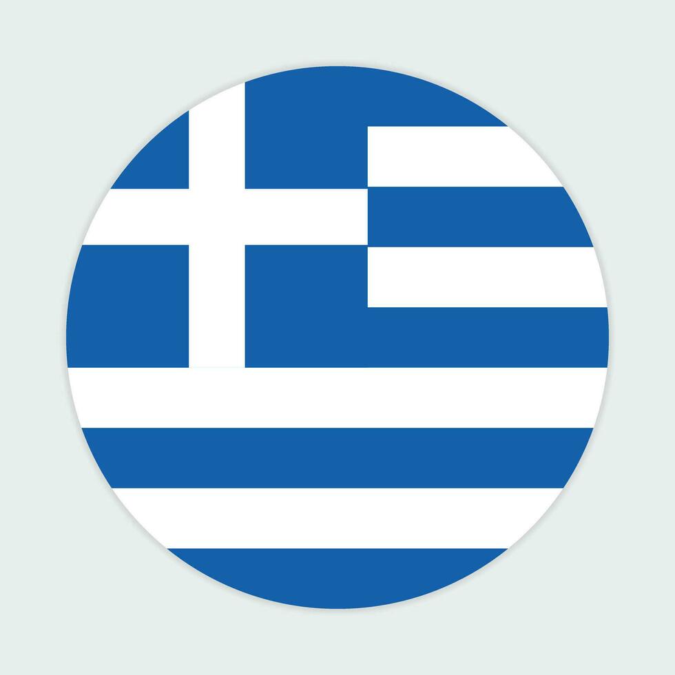 Grèce drapeau vecteur icône conception. Grèce cercle drapeau. rond de Grèce drapeau.