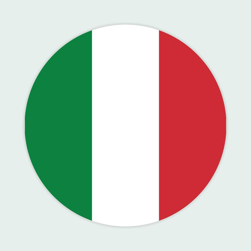 Italie drapeau vecteur icône conception. Italie cercle drapeau. rond de Italie drapeau.