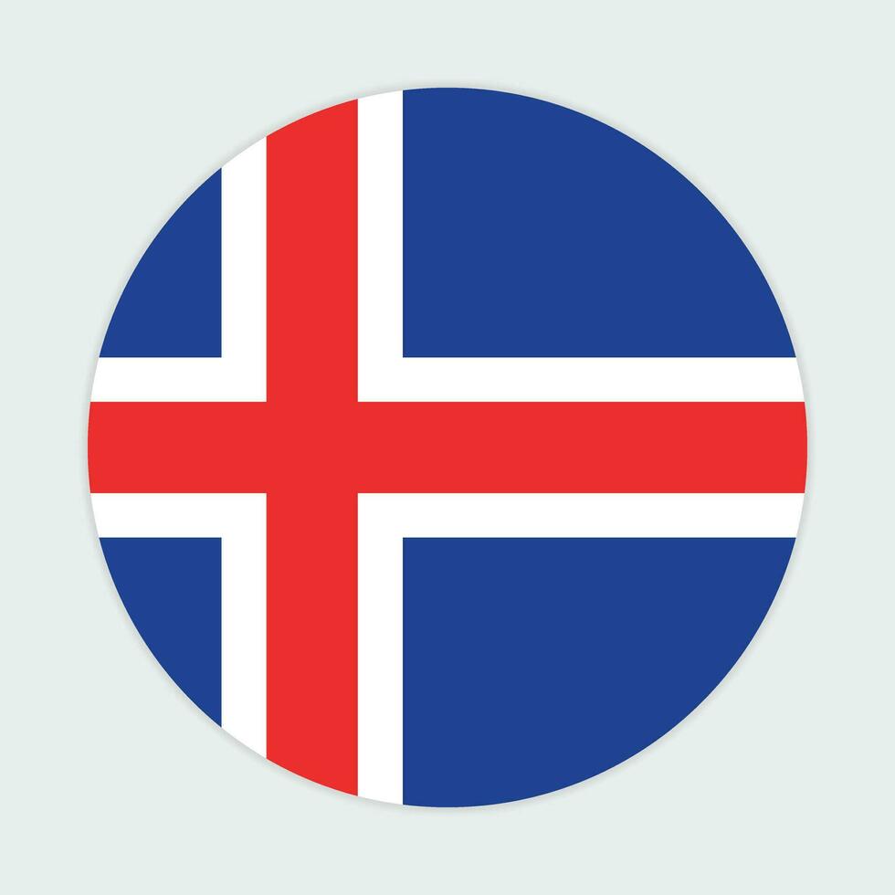 Islande drapeau vecteur icône conception. Islande cercle drapeau. rond de Islande drapeau.