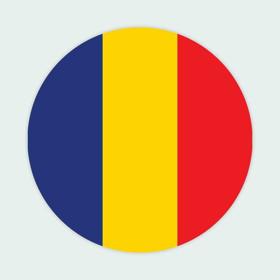 Roumanie drapeau vecteur icône conception. Roumanie cercle drapeau. rond de Roumanie drapeau.