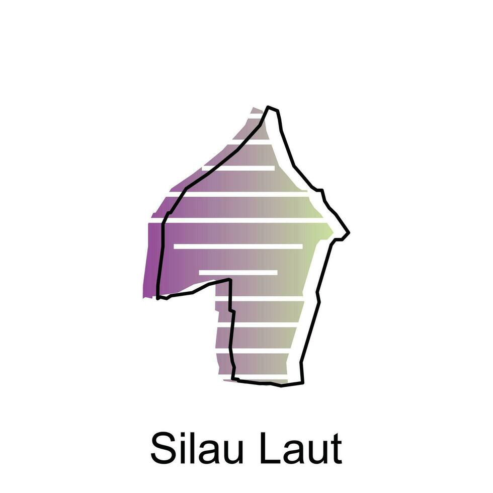 carte ville de silau laut logo vecteur conception. abstrait, dessins concept, logos, logotype élément pour modèle.