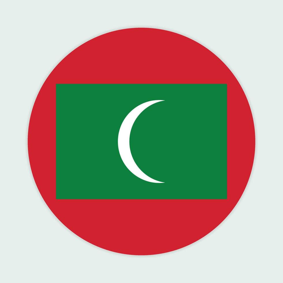 Maldives drapeau vecteur icône conception. Maldives cercle drapeau. rond de Maldives drapeau.