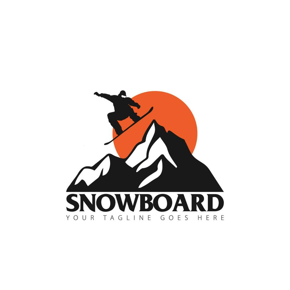 snowboard logo vecteur