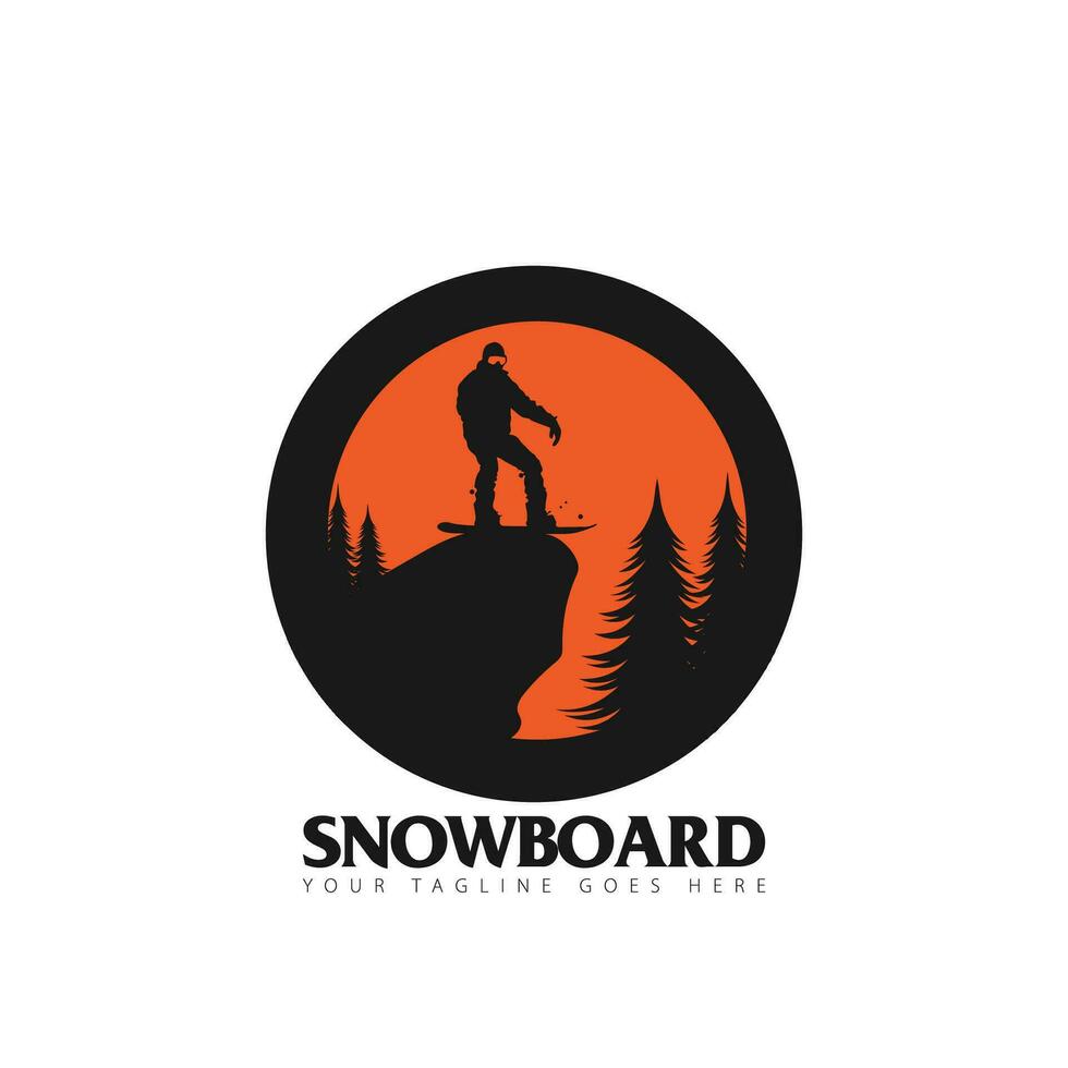 snowboard logo vecteur