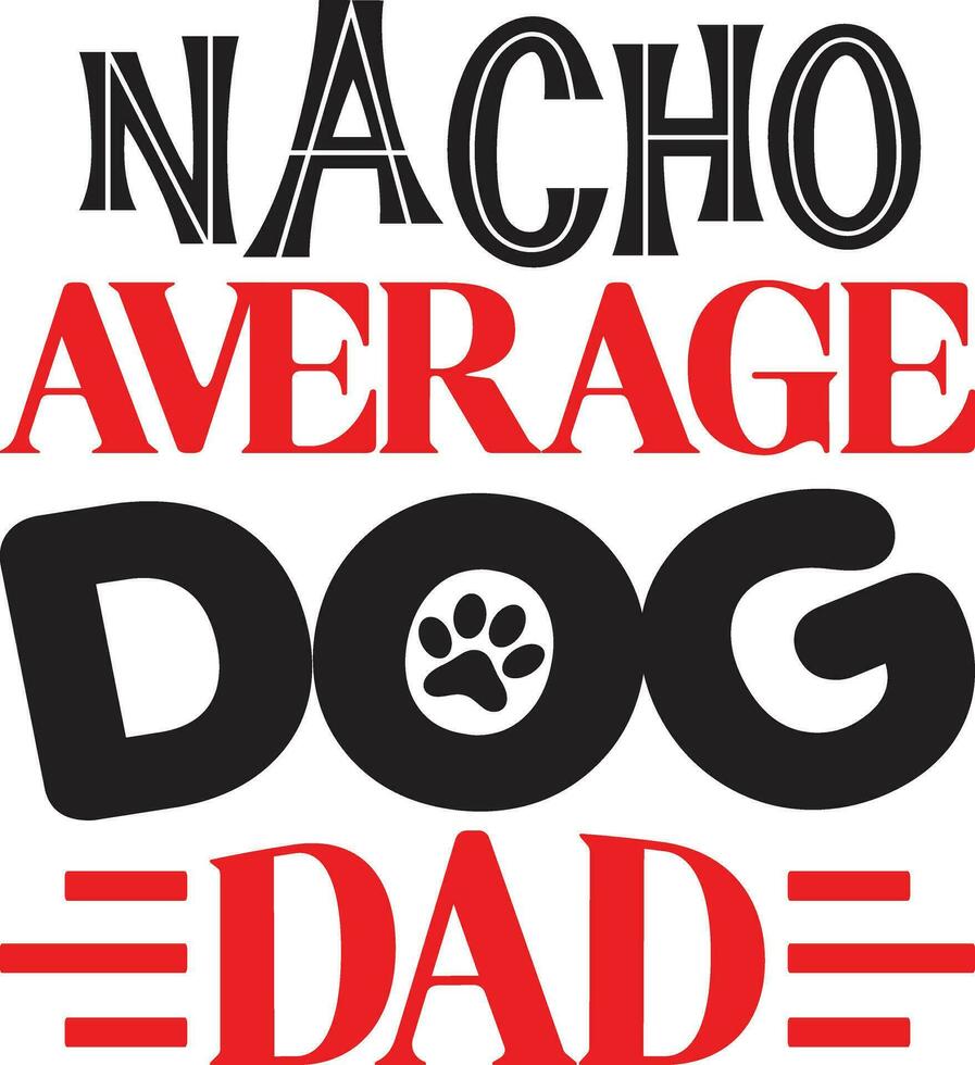 papa chien moyen nacho vecteur
