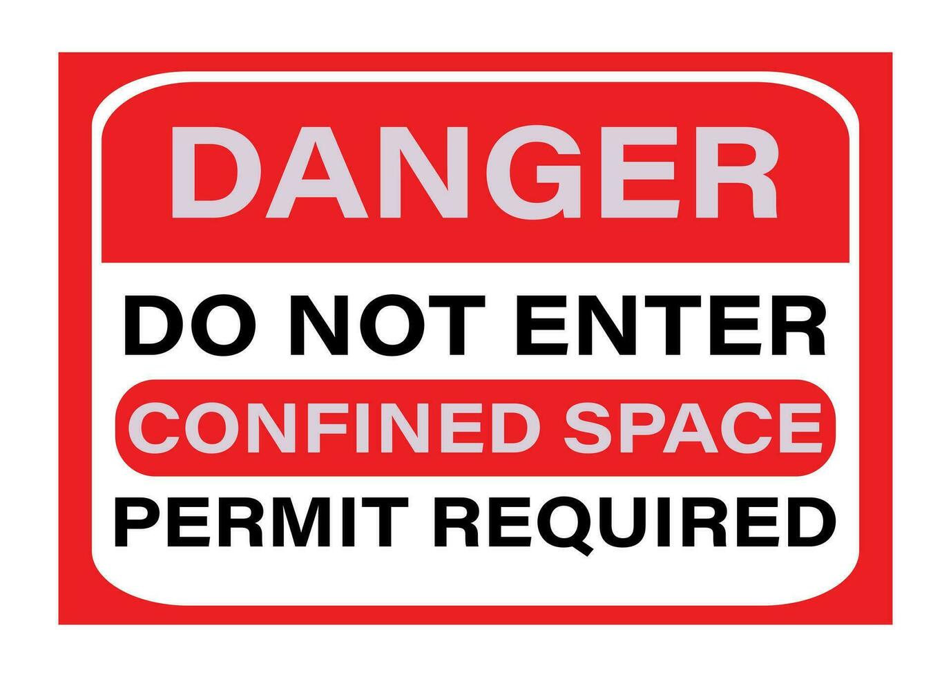 faire ne pas entrer permis obligatoire confiné espace signe vecteur eps.10