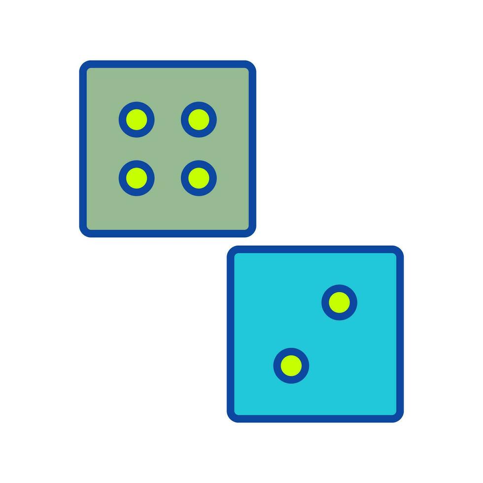 icône de vecteur de dés unique