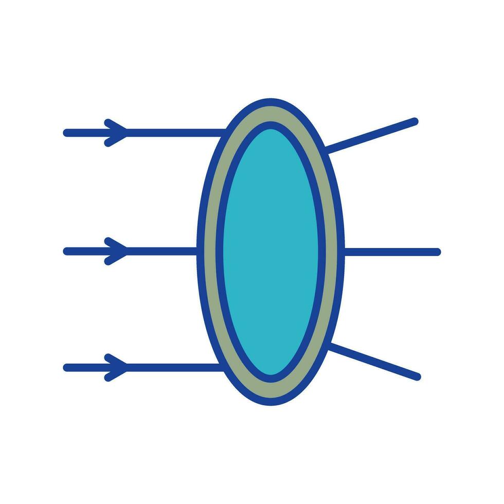 icône de vecteur de réfraction