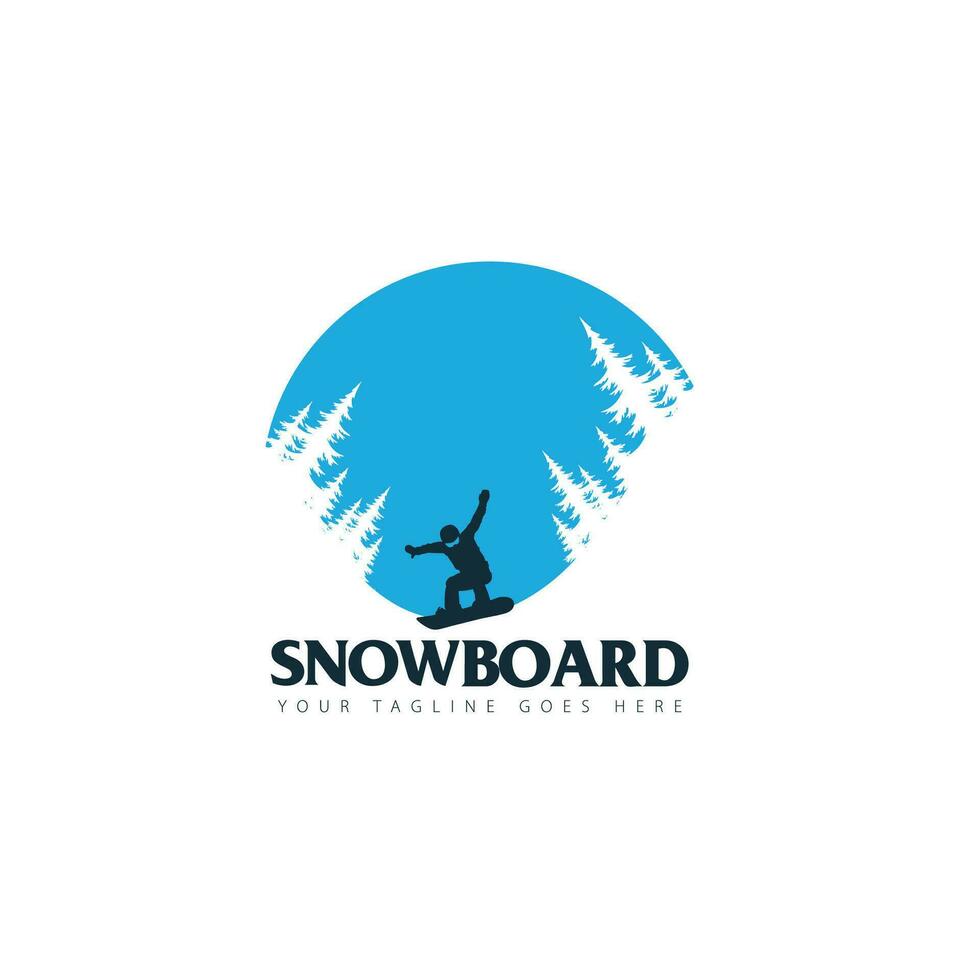 snowboard logo vecteur