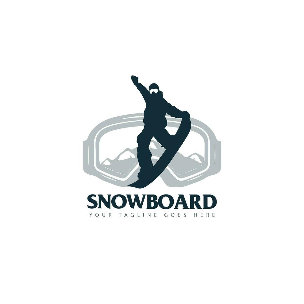 snowboard logo vecteur