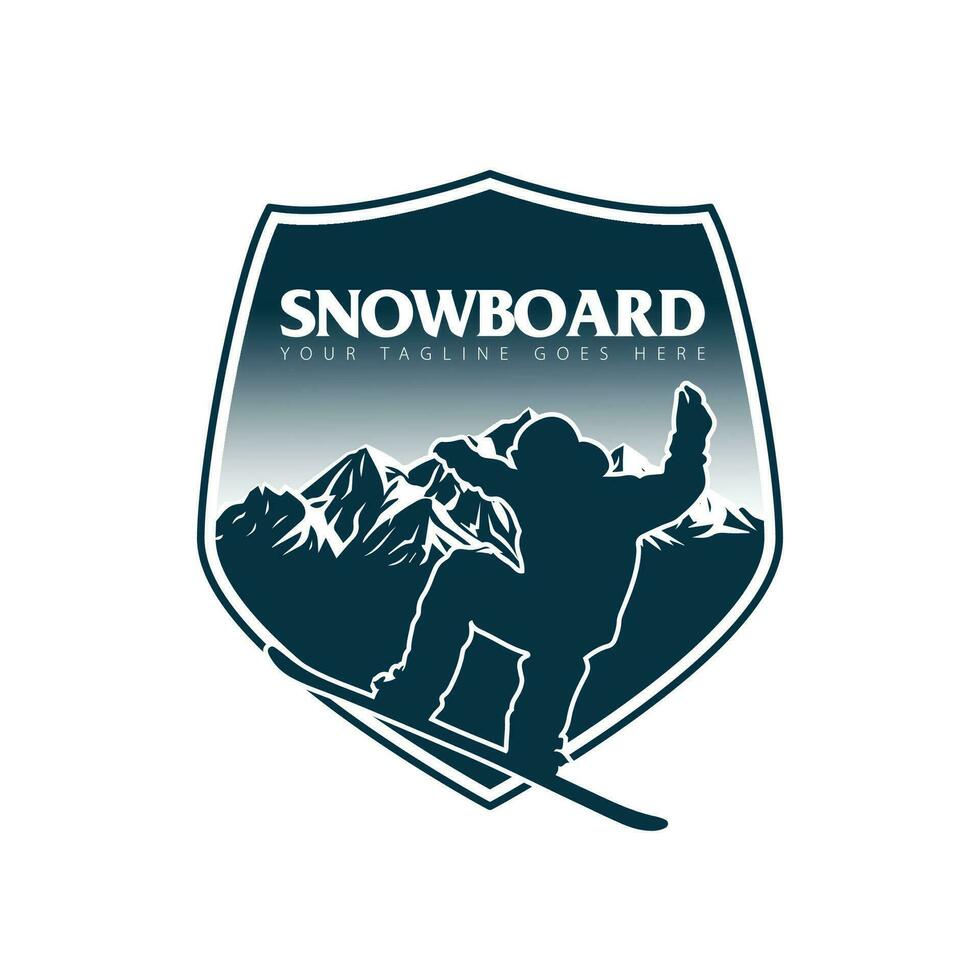 snowboard logo vecteur